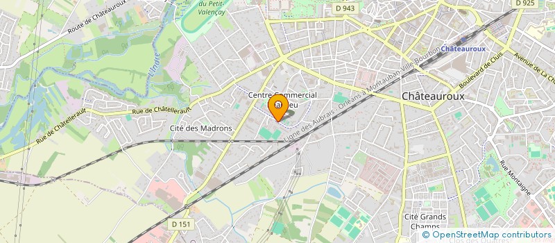 localisation de l'entreprise FOOTBALL CLUB ETOILE DE CHATEAUROUX à CHATEAUROUX