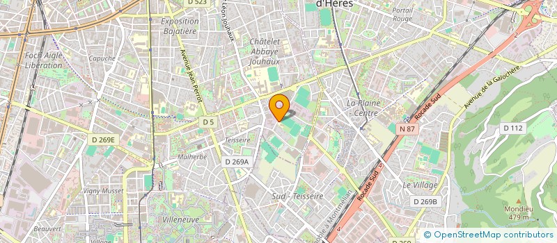 localisation de l'entreprise FOOTBALL CLUB GRENOBLE JOJO ISERE  GRENOBLE