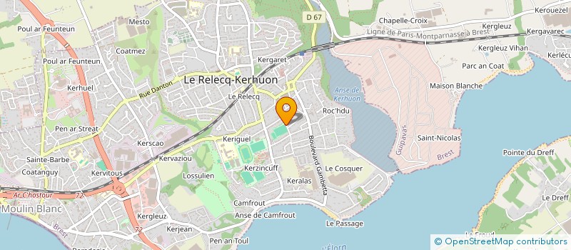 localisation de l'entreprise FOOTBALL CLUB LE RELECQ-KERHUON à LE RELECQ-KERHUON