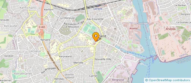 localisation de l'entreprise FOOTBALL CLUB LORIENT BRETAGNE SUD à LORIENT