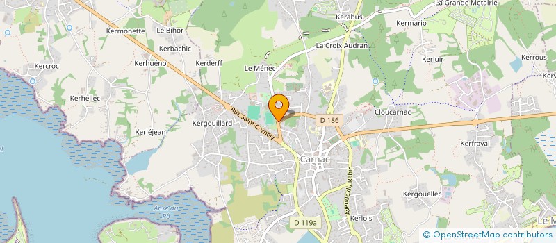 localisation de l'entreprise FOOTBALL CLUB MEGALITHES LOCMARIAQUER - SAINT PHILIBERT - CARNAC  CARNAC