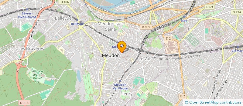localisation de l'entreprise FOOTBALL CLUB MEUDON à MEUDON