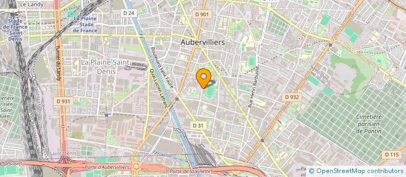 localisation de l'entreprise FOOTBALL CLUB MUN D'AUBERVILLIERS à AUBERVILLIERS