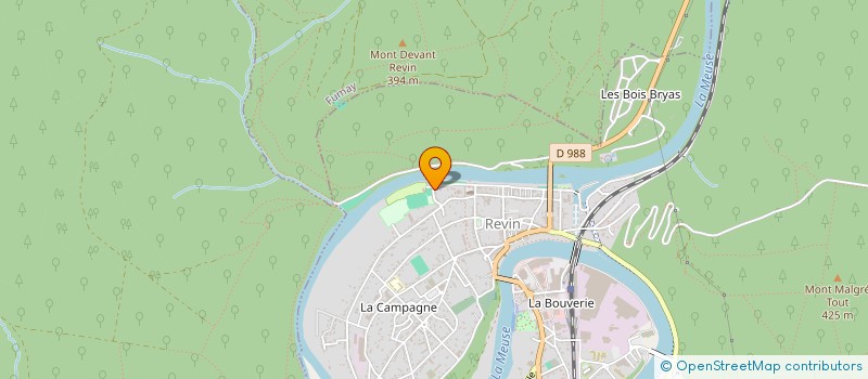 localisation de l'entreprise FOOTBALL CLUB MUNICIPAUX DE REVIN  REVIN