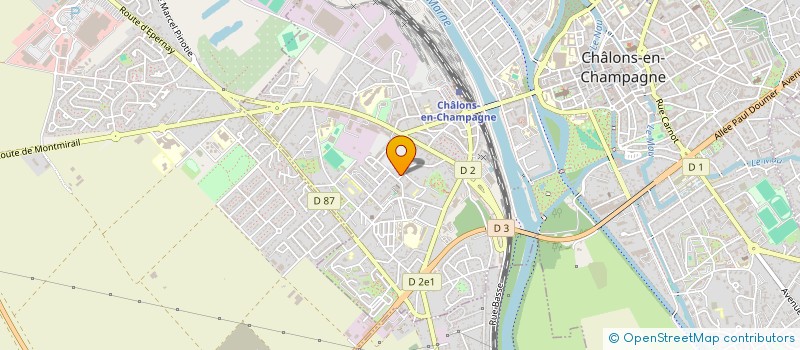 localisation de l'entreprise FOOTBALL CLUB NATIONS 51  CHALONS-EN-CHAMPAGNE