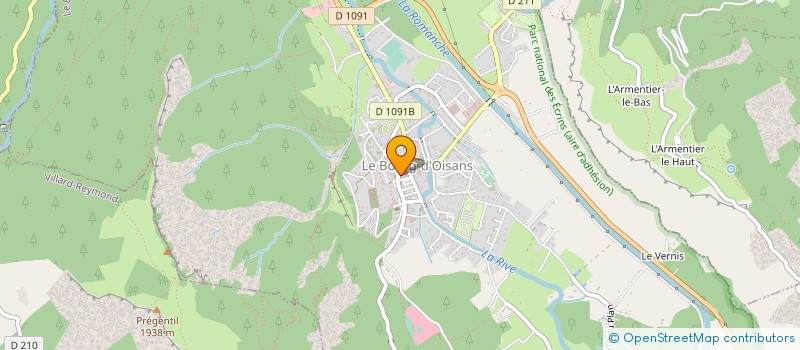 localisation de l'entreprise FOOTBALL CLUB OISANS  LE BOURG-D'OISANS