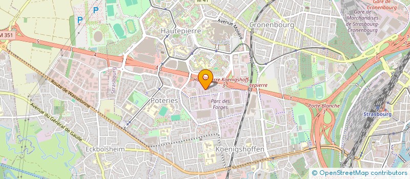 localisation de l'entreprise FOOTBALL CLUB OLYMPIQUE STRASBOURG à STRASBOURG