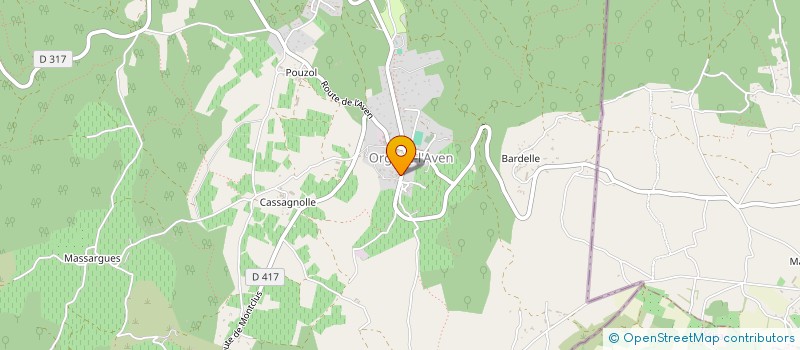localisation de l'entreprise FOOTBALL CLUB ORGNAC L'AVEN  ORGNAC-L'AVEN