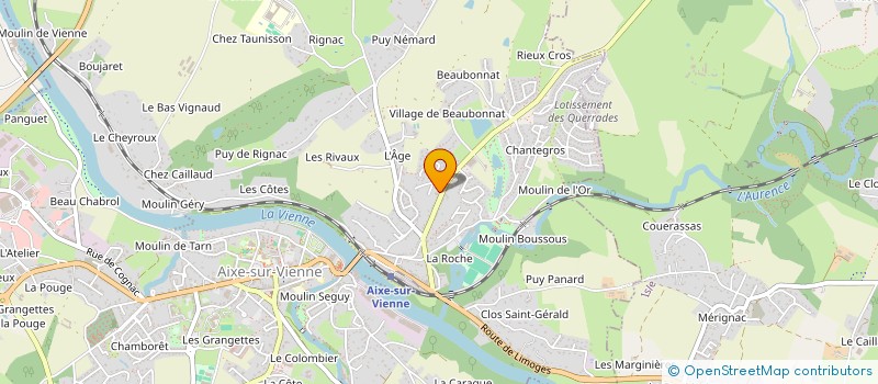 localisation de l'entreprise FOOTBALL CLUB OUTREMER LIMOUSIN à AIXE-SUR-VIENNE