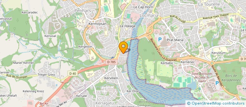 localisation de l'entreprise FOOTBALL CLUB QUIMPER PENHARS à QUIMPER