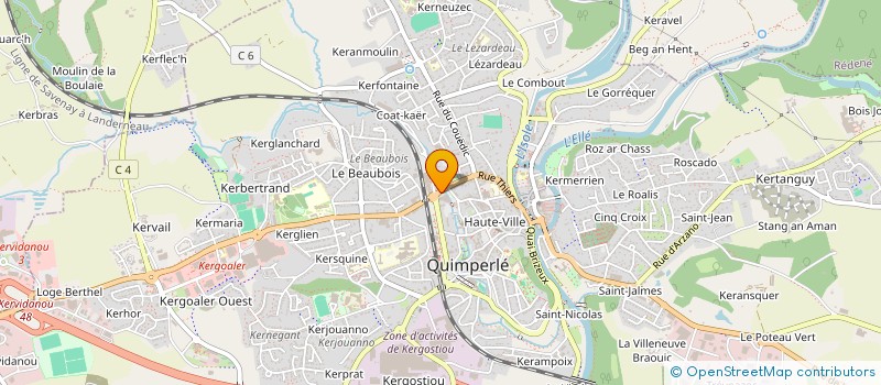 localisation de l'entreprise FOOTBALL CLUB QUIMPERLOIS à QUIMPERLE