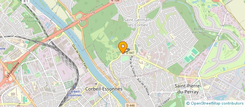 localisation de l'entreprise FOOTBALL-CLUB SAINT-GERMAIN-SAINTRY-SAINT-PIERRE  SAINT-GERMAIN-LES-CORBEIL