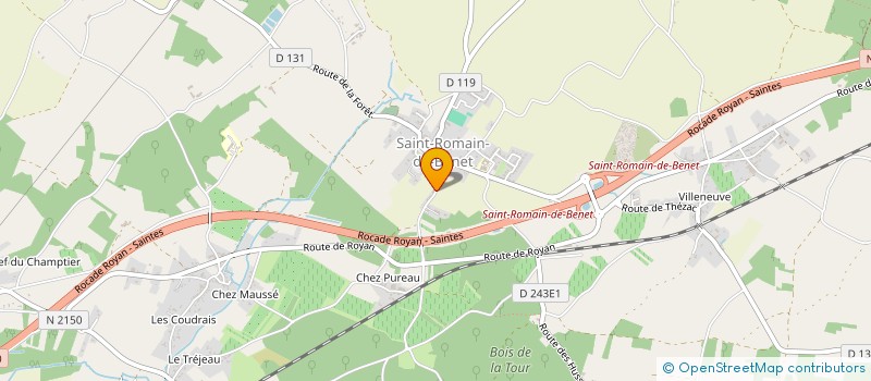 localisation de l'entreprise FOOTBALL CLUB SAINT ROMINOIS  SAINT-ROMAIN-DE-BENET