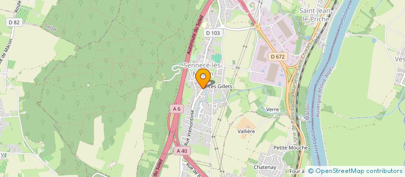 localisation de l'entreprise FOOTBALL CLUB SENNECEEN à MACON