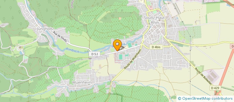 localisation de l'entreprise FOOTBALL CLUB SOULTZ 1919  SOULTZ-HAUT-RHIN