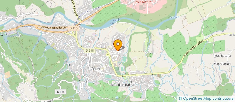 localisation de l'entreprise FOOTBALL CLUB VALLESPIR  CERET