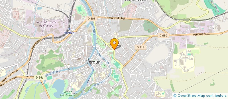 localisation de l'entreprise FOOTBALL CLUB VERDUN BELLEVILLE GRAND VERDUN à VERDUN