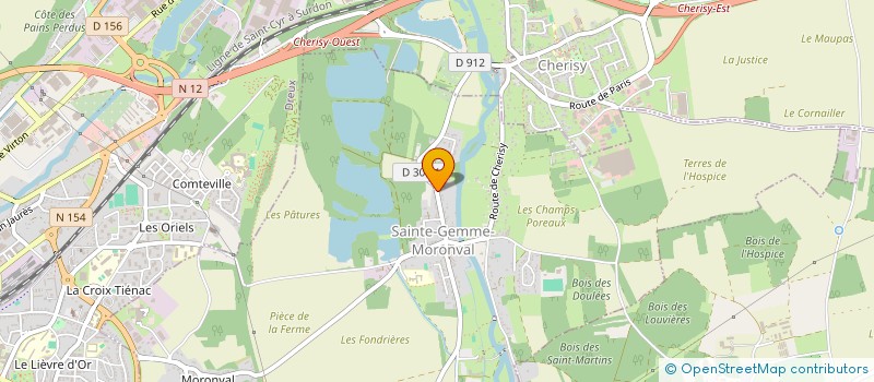 localisation de l'entreprise FOOTBALL CLUB VETERAN DE SAINTE GEMME MORONVAL à SAINTE-GEMME-MORONVAL