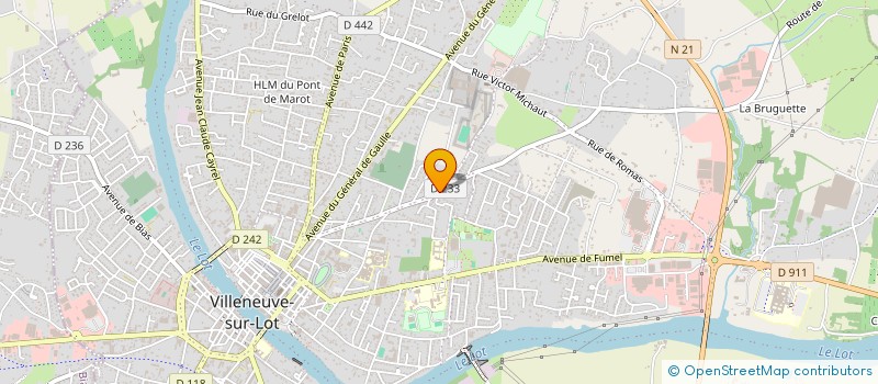 localisation de l'entreprise FOOTBALL CLUB VILLENEUVE  VILLENEUVE-SUR-LOT