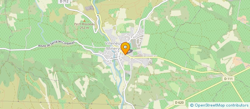 localisation de l'entreprise FOOTBALL CLUB VILLENEUVE MINERVOIS  VILLENEUVE-MINERVOIS