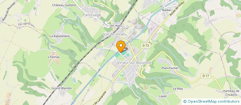 localisation de l'entreprise FOOTBALL CLUB VIRIEU VALONDRAS  VAL-DE-VIRIEU