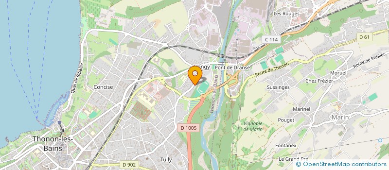 localisation de l'entreprise FOOTBALL CLUB VONGY THONON à THONON-LES-BAINS