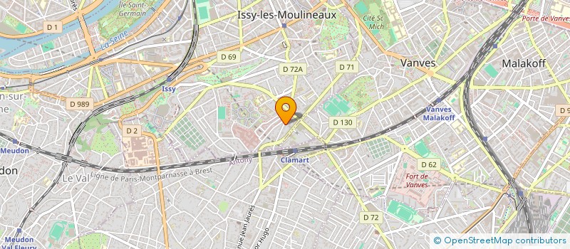 localisation de l'entreprise FOOTBALL DE TABLE CLUB D'ISSY LES MOULINEAUX à ISSY-LES-MOULINEAUX