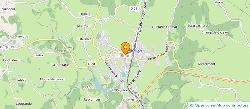 localisation de l'entreprise FOOTBALL EN CHATAIGNERAIE ET PAYS DE RANCE à LE ROUGET-PERS