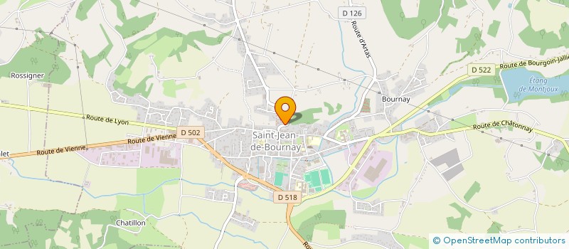 localisation de l'entreprise FOOTBALL FEMININ NORD ISERE  SAINT-JEAN-DE-BOURNAY