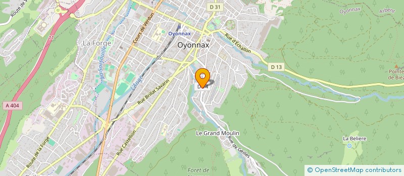 localisation de l'entreprise FOOTBALL & FUTSAL EVENTS à OYONNAX