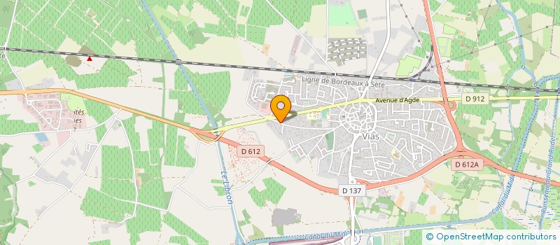 localisation de l'entreprise FOOTBALL OLYMPIQUE VIASSOIS  VIAS