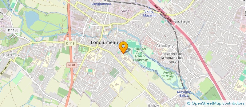 localisation de l'entreprise FOOTBRANLEURS UNITED à LONGJUMEAU