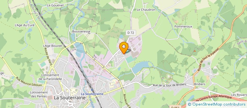 localisation de l'entreprise FOOTEMOTION à LA SOUTERRAINE