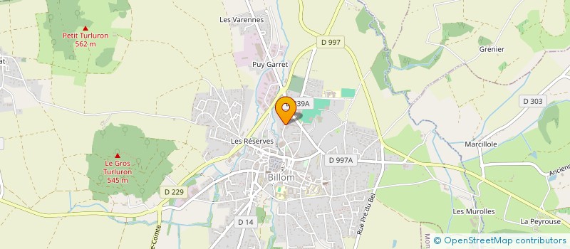 localisation de l'entreprise FOOTGOLF PROGRESS  BILLOM