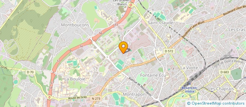 localisation de l'entreprise FOR'TRAIL  BESANCON