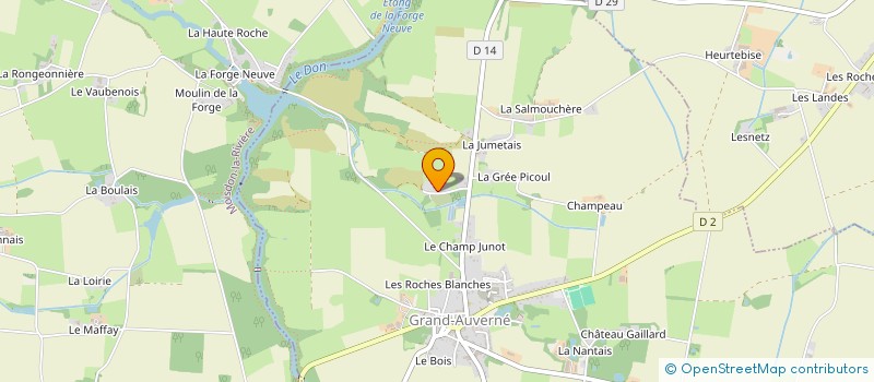 localisation de l'entreprise FORAGE AQUA 44 à GRAND-AUVERNE