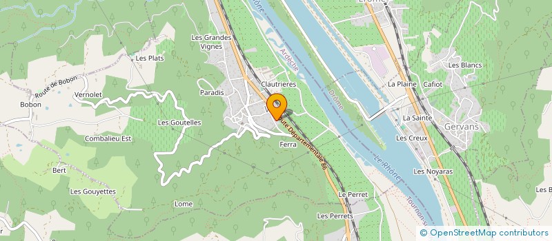 localisation de l'entreprise FORAGE SAVIN à TOURNON-SUR-RHONE