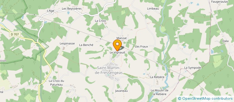 localisation de l'entreprise FORAGES LAFON à SARRAZAC