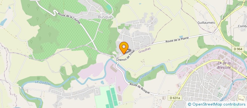 localisation de l'entreprise FORAGES TRAVAUX PUBLICS LAUTIER à BUSQUE