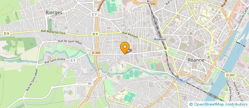 localisation de l'entreprise FORATEX à ROANNE