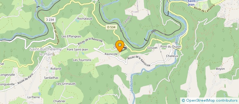 localisation de l'entreprise FORBATECH à SAINT-BARTHELEMY-LE-PLAIN