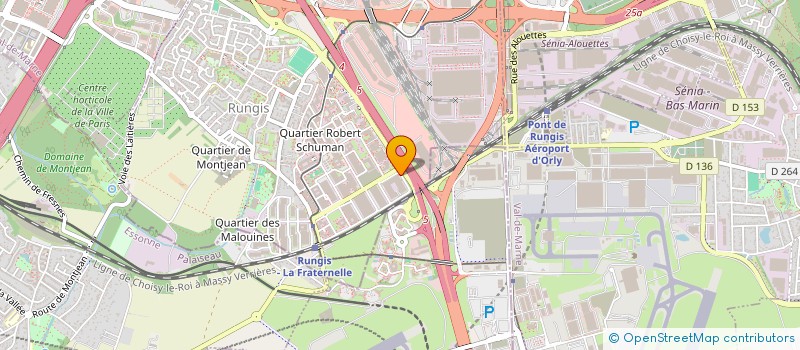 localisation de l'entreprise FORBECA FORMAT BETON CARRIERES à RUNGIS