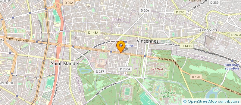 localisation de l'entreprise FORCADO GERARD ET HOZE MICHEL à VINCENNES