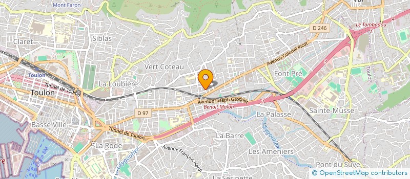 localisation de l'entreprise FORCE 10 à TOULON