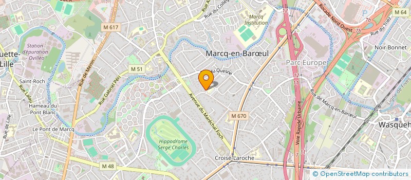 localisation de l'entreprise FORCE 11 à MARCQ-EN-BARŒUL