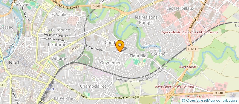 localisation de l'entreprise FORCE 3.P.M.A.  NIORT