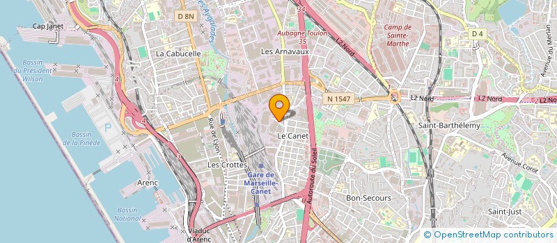 localisation de l'entreprise FORCE 5 à MARSEILLE