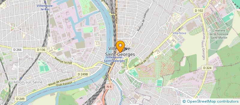 localisation de l'entreprise FORCE 6 à VILLENEUVE-SAINT-GEORGES