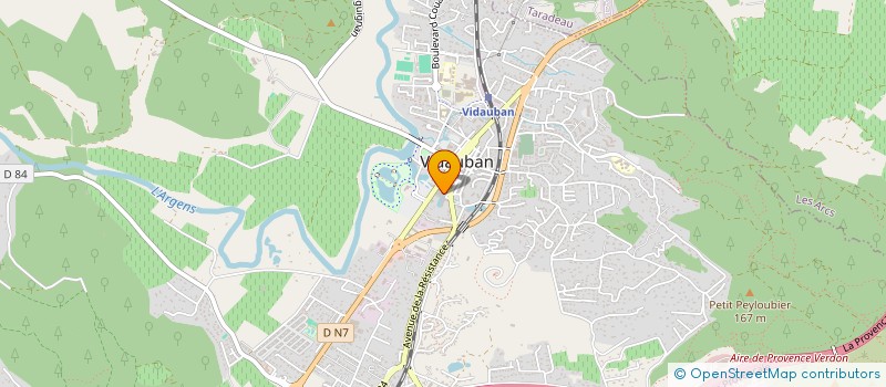 localisation de l'entreprise FORCE DYNAMIQUE  VIDAUBAN