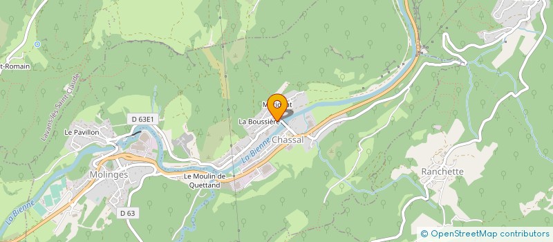 localisation de l'entreprise FORCE ELECTRIQUE DE CHASSAL  CHASSAL-MOLINGES